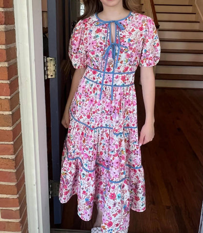 Flower Print Midi Dress