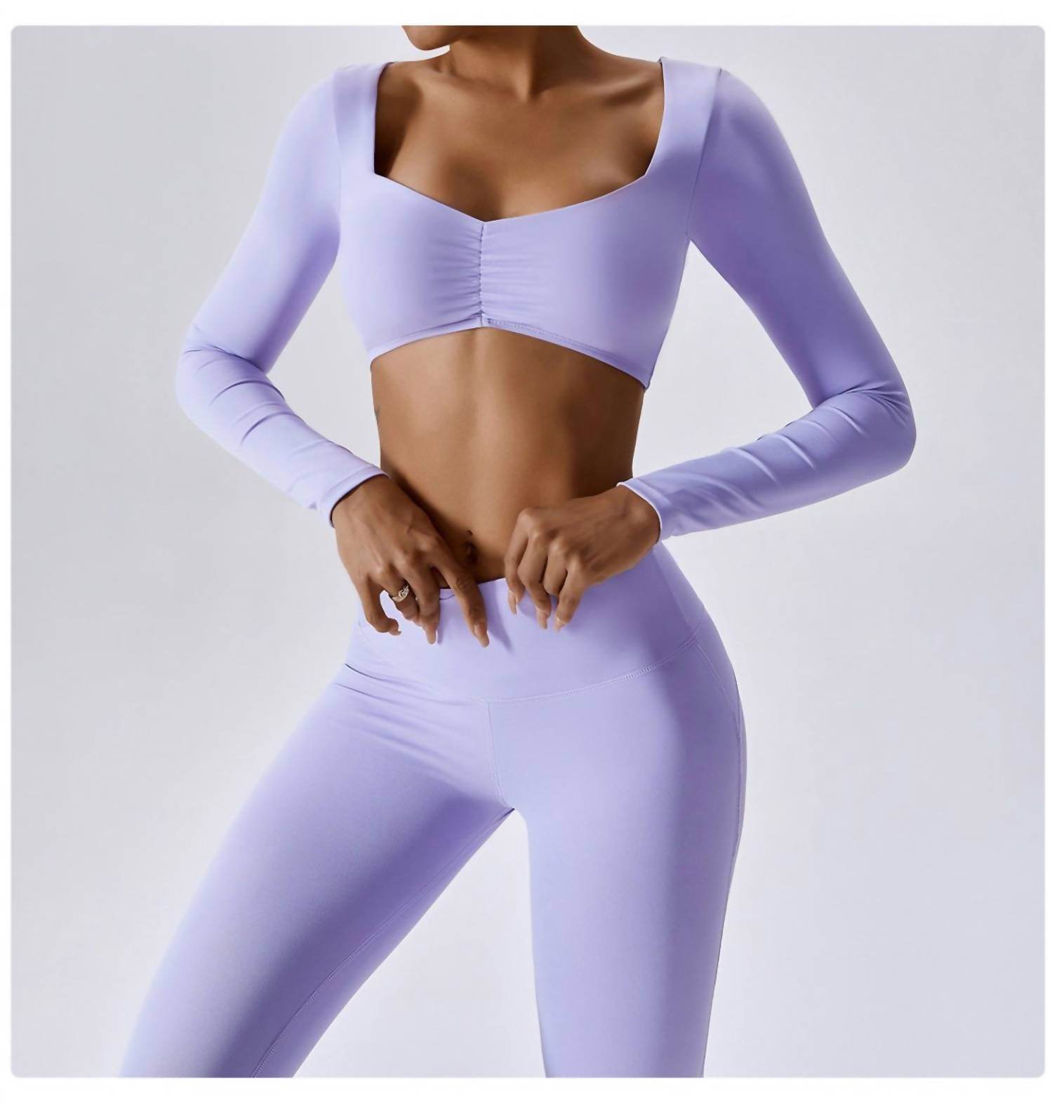 Rockstar Peach - Sophie Long Sleeve Crop Top - Rack Hunt