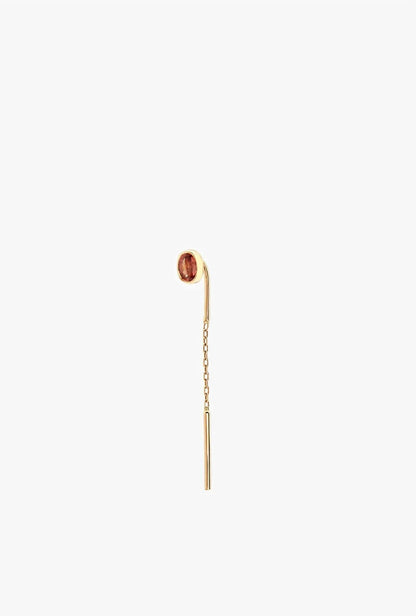 Fie Isolde - Women's Alfa Threader Earring Short With Precious Stone - Rack Hunt
