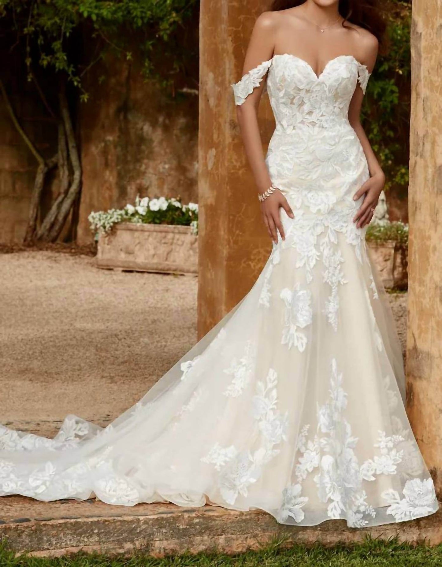 Sophia Tolli - Off The Shoulder Mermaid Wedding Dress - Rack Hunt