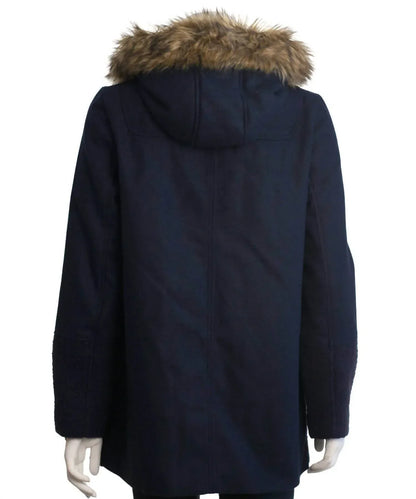 CoffeeShop - Women's Hooded Toggle Coat With Faux Fur Trim - Rack Hunt