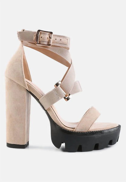 London Rag - Women's Fresh Daisy Harness Straps Block Heel Sandals - Rack Hunt