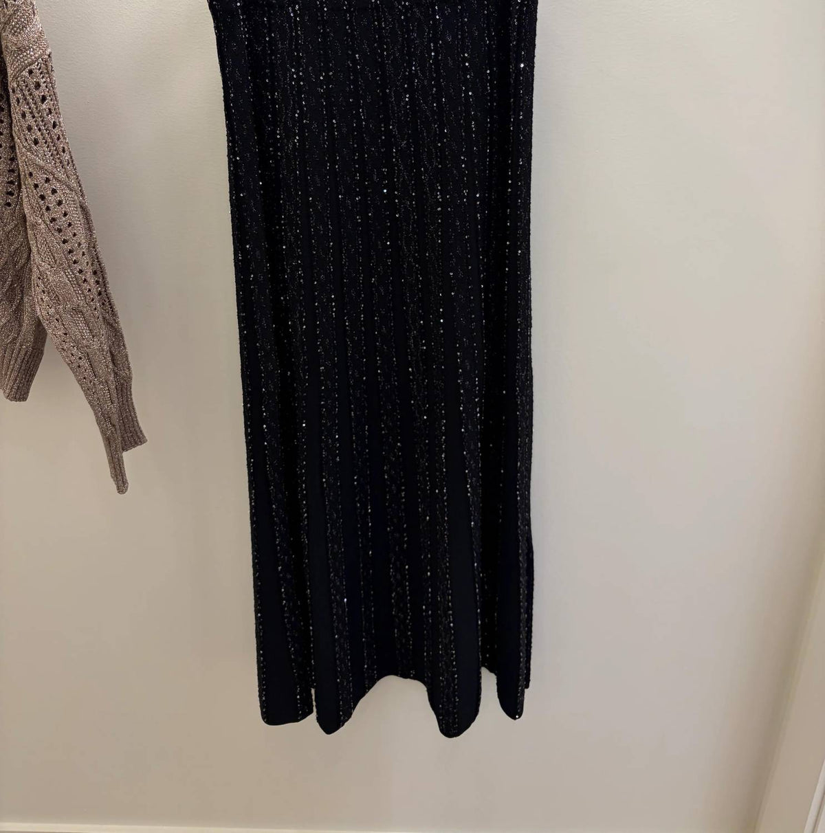 Women's Pleated Sequin Skirt