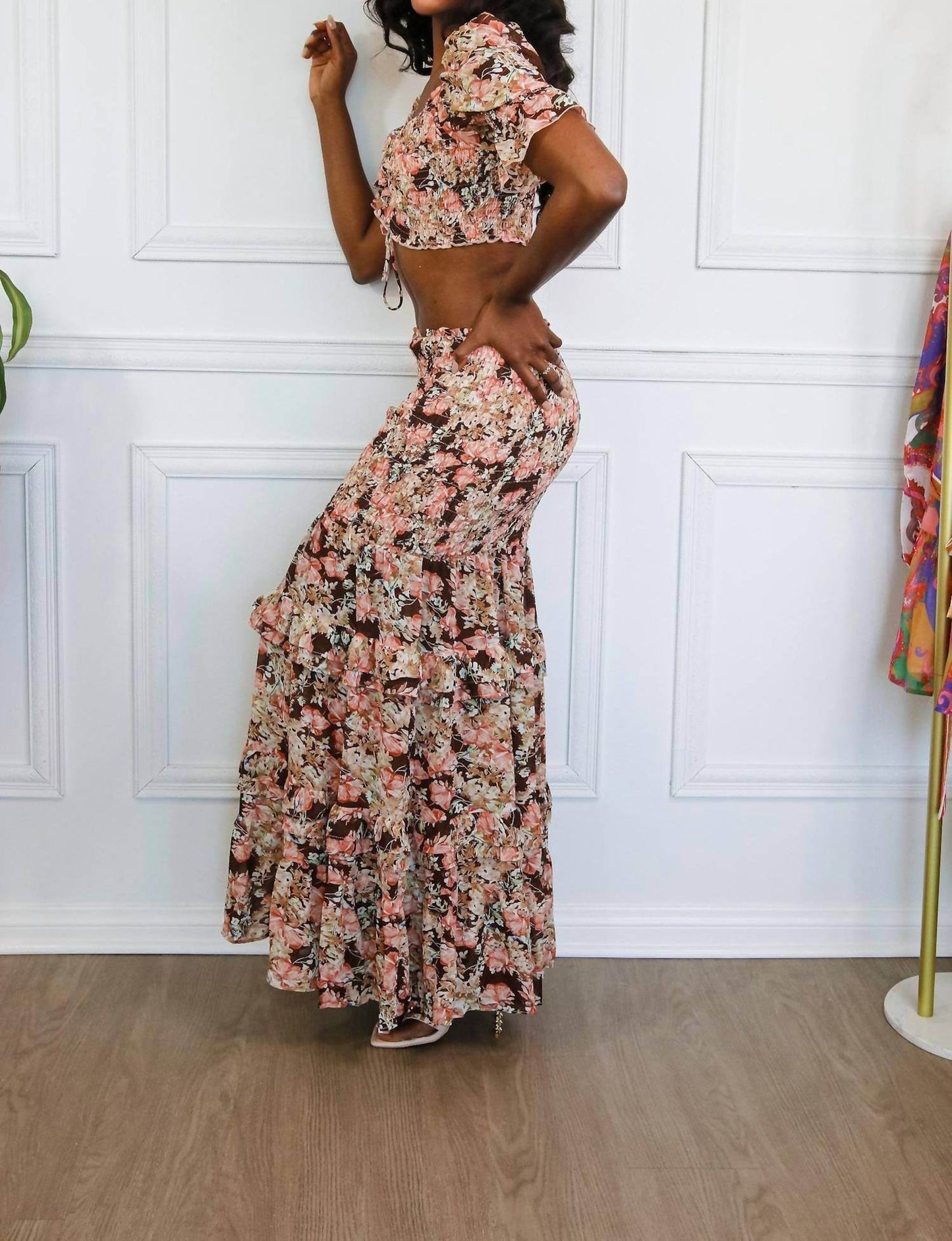 Little Secret Of Mine - Women's Ruffle Maxi Skirt Set - Rack Hunt
