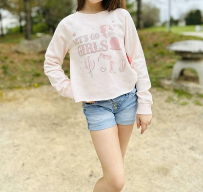 Tween Let's Go Girls Rhinestone Sweatshirt