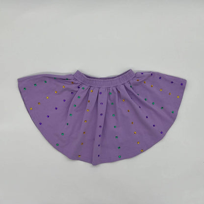 Girls Mardi Gras Skort Set