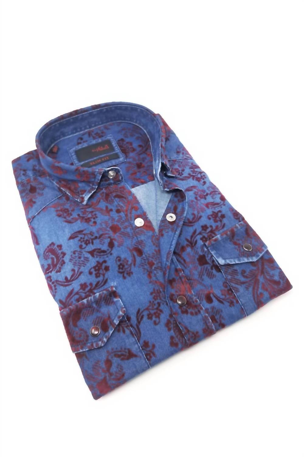 Men's Denim Shirt With Flocking