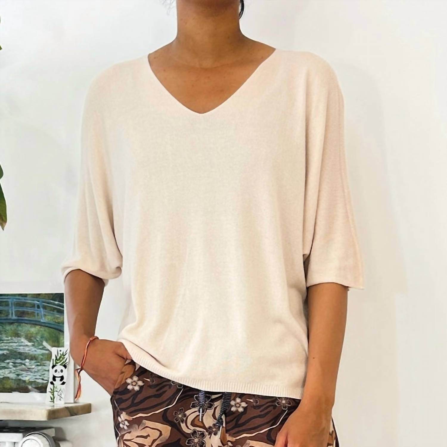 Cocco Bello - Women's Fine Knit Bat Sleeve Sweater - Rack Hunt -