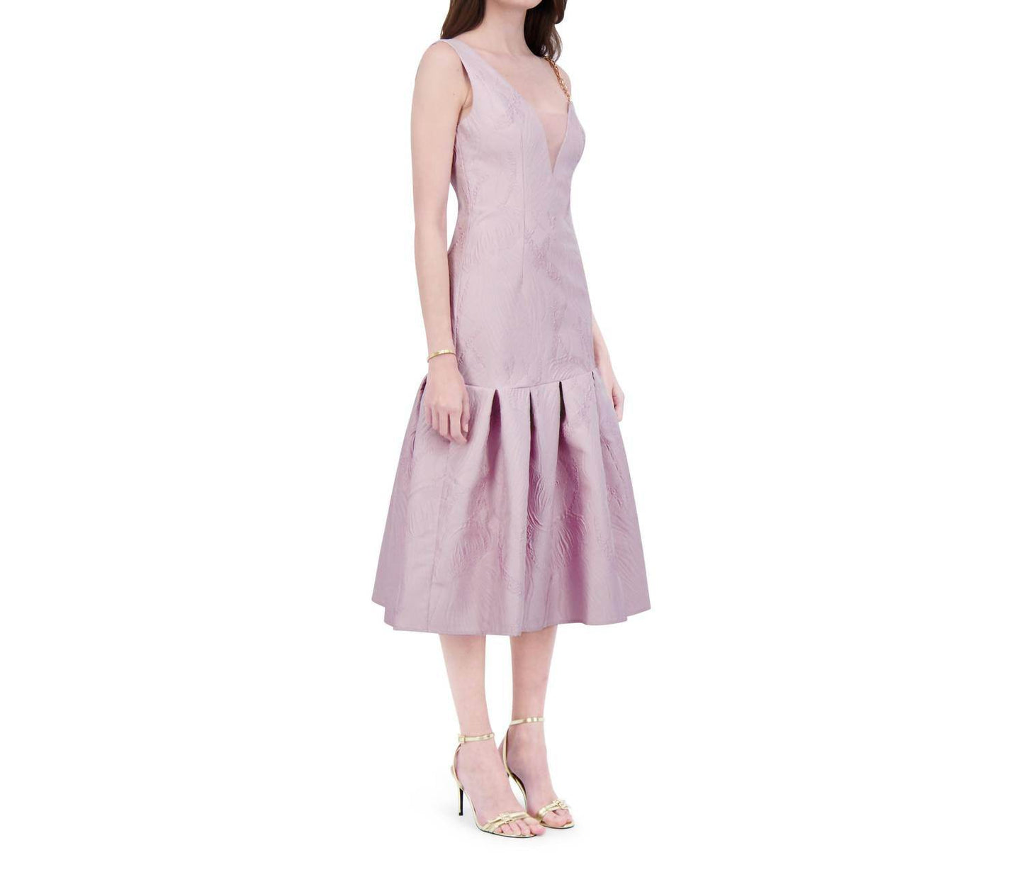 BethelHelena - Tea Garden Off-shoulder V-neck Dress - Rack Hunt -