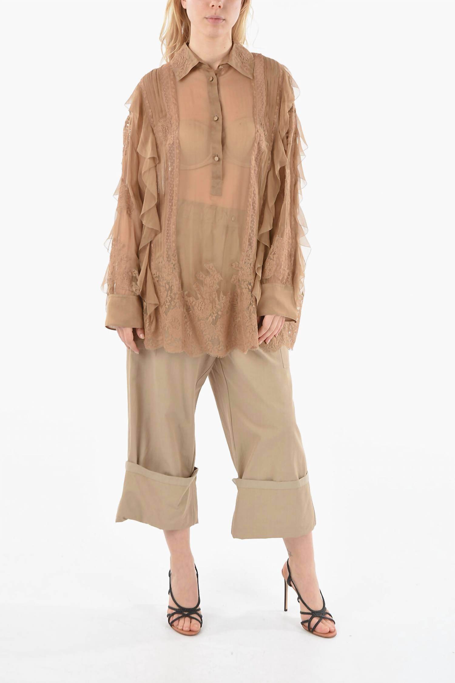 Valentino - Silk Layered Embroidered Shirt - Rack Hunt