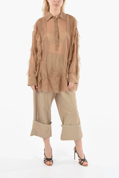 Valentino - Silk Layered Embroidered Shirt - Rack Hunt