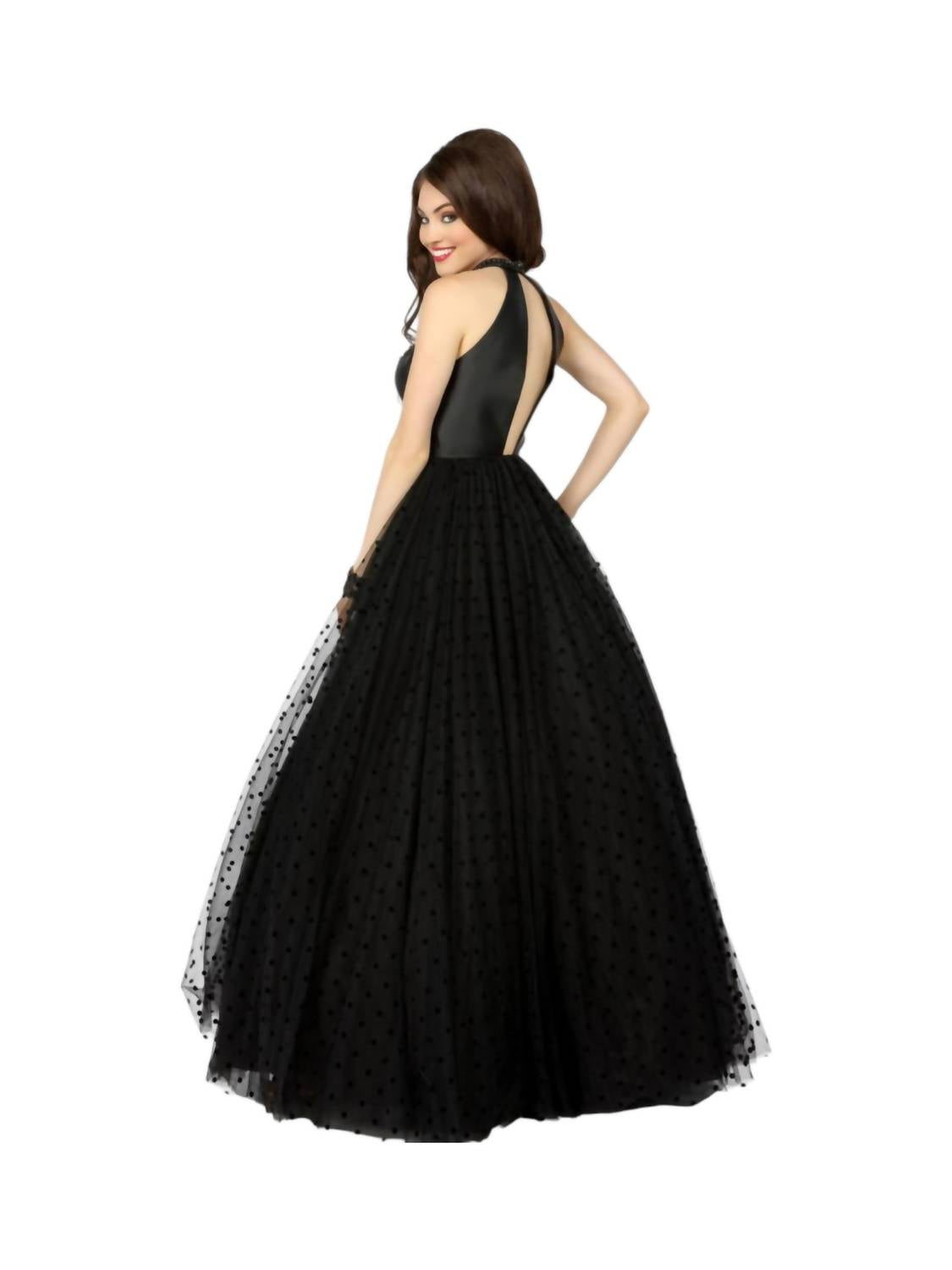 Elegant Beaded Mikado/tulle Ball Gown