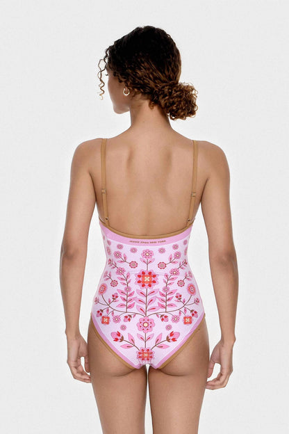 Garden Reversible V-neck One-piece Swimsuit