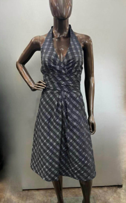 Donna Ricco - Taffeta Plaid Halter Cocktail Dress - Rack Hunt