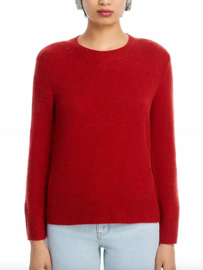 Cashmere Boxy Crewneck Top