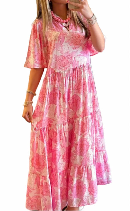 Women's Midi V-neck Dress
