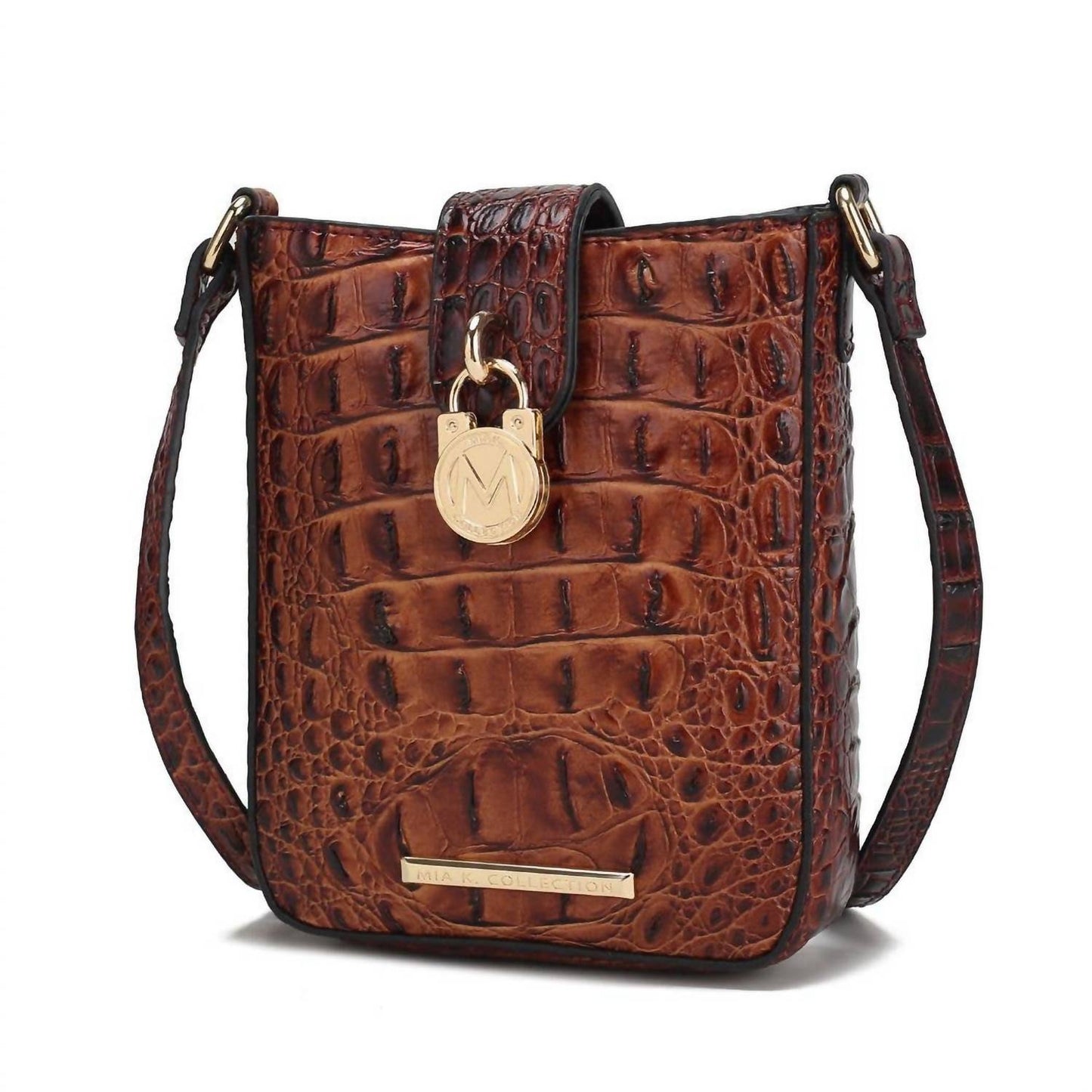 Women's Avery Faux Crocodile Embossed Crossbody Bag