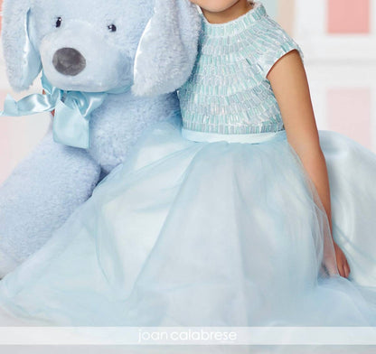 Toddlers Fancy Beaded Top Cap Sleeve Dress