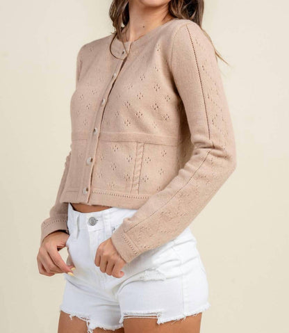 Crop Button Down Sweater