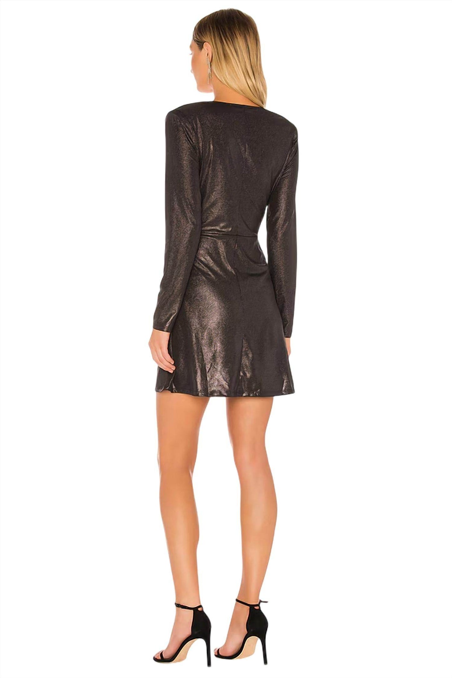 BCBGeneration - Metallic Wrap Mini Dress - Rack Hunt -