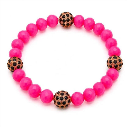 Women's Crystal Leopard Accent Stretch Bracelet