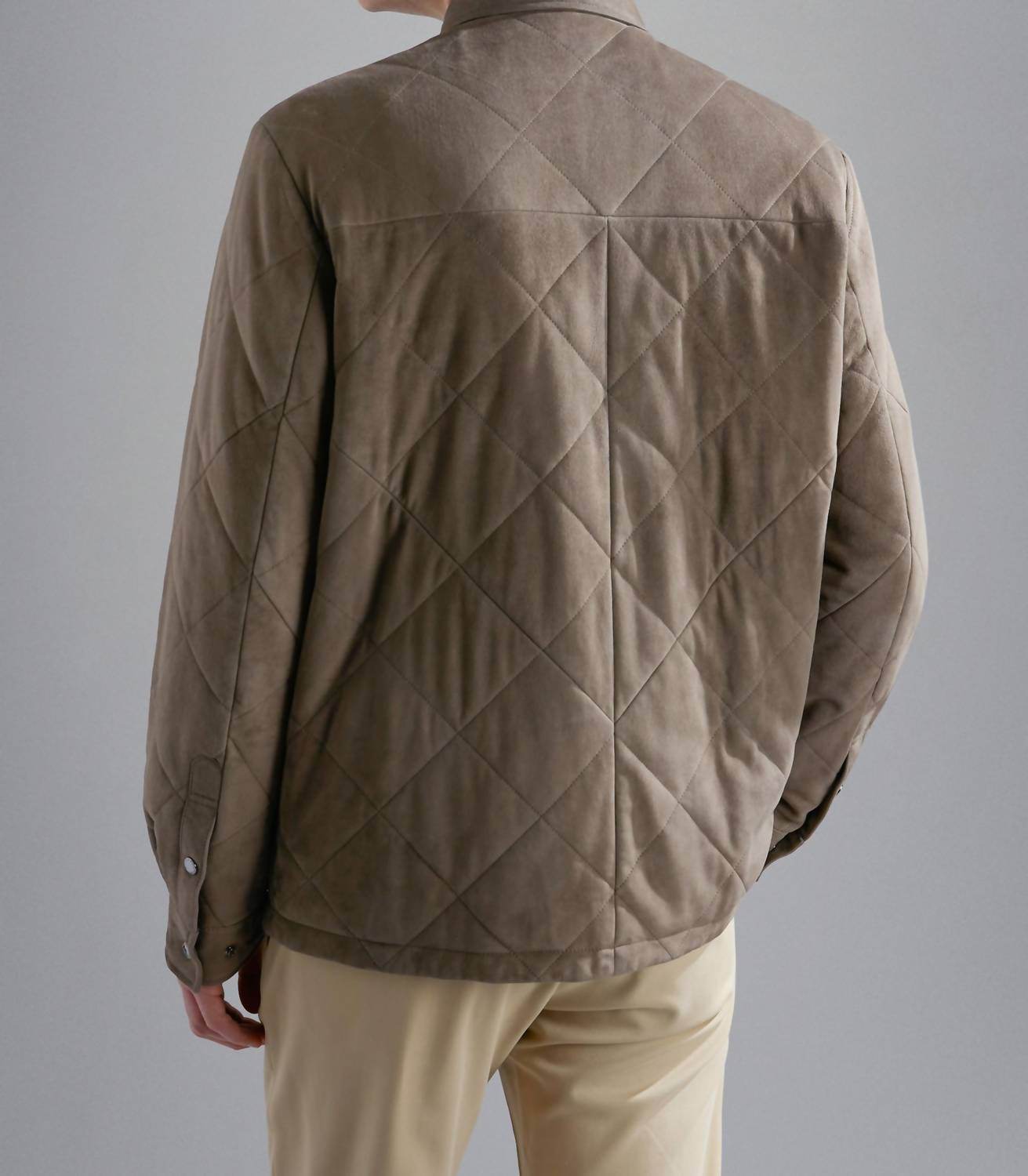 Paul & Shark - Aqualeather Quilted Suede Shacket - Rack Hunt -