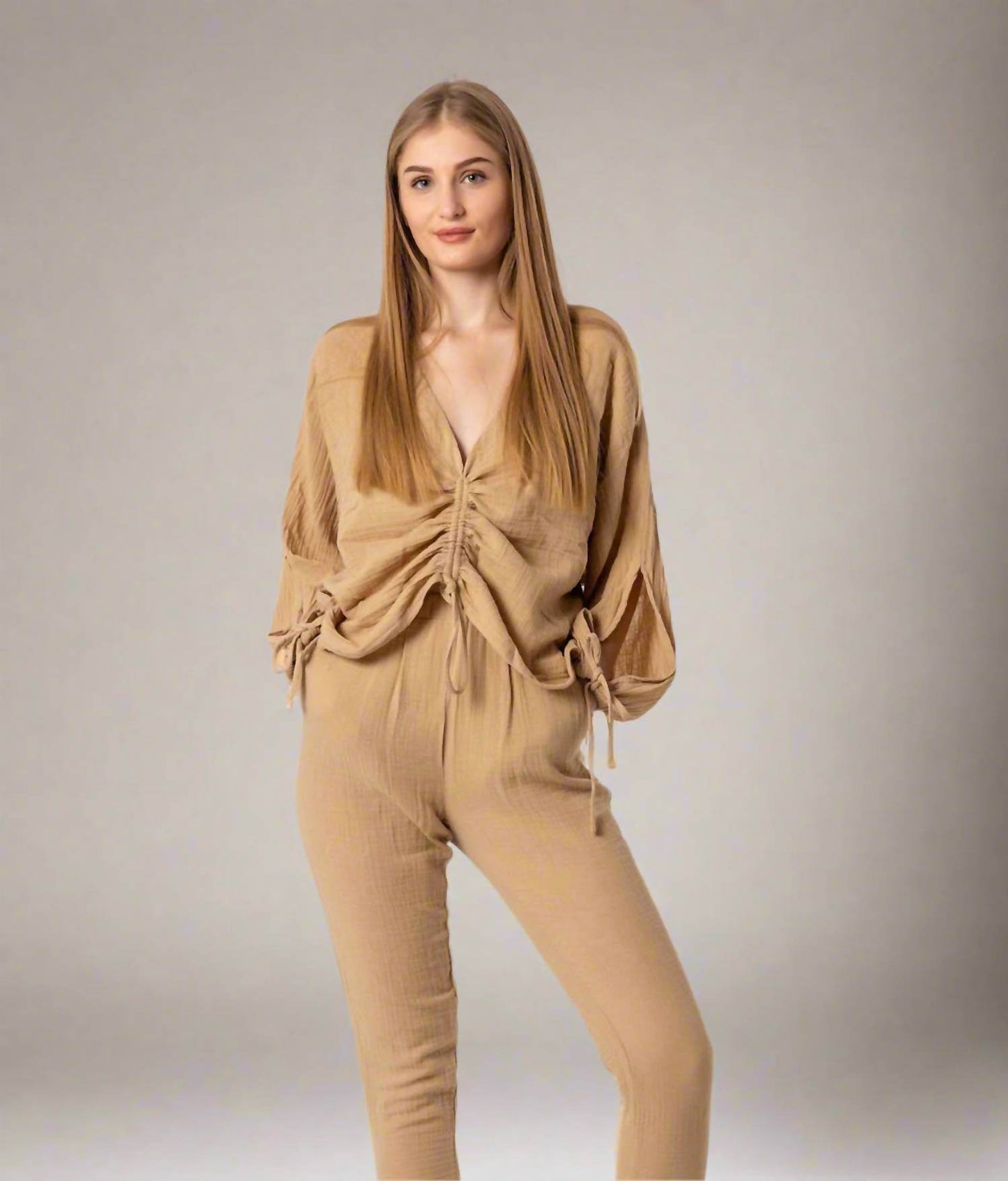 BLANCA - Camille Rutched Blouse - Rack Hunt -