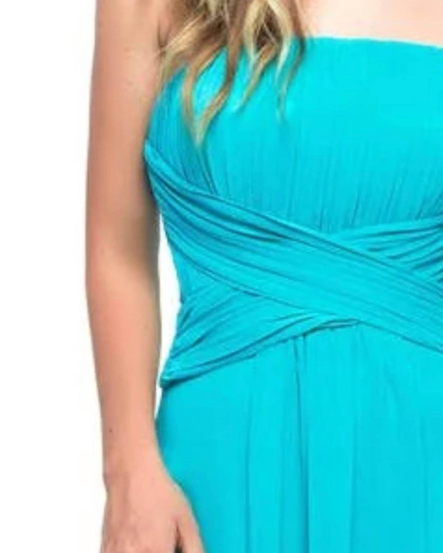 Milano Formals - Serenity Drape Strapless Gown - Rack Hunt -