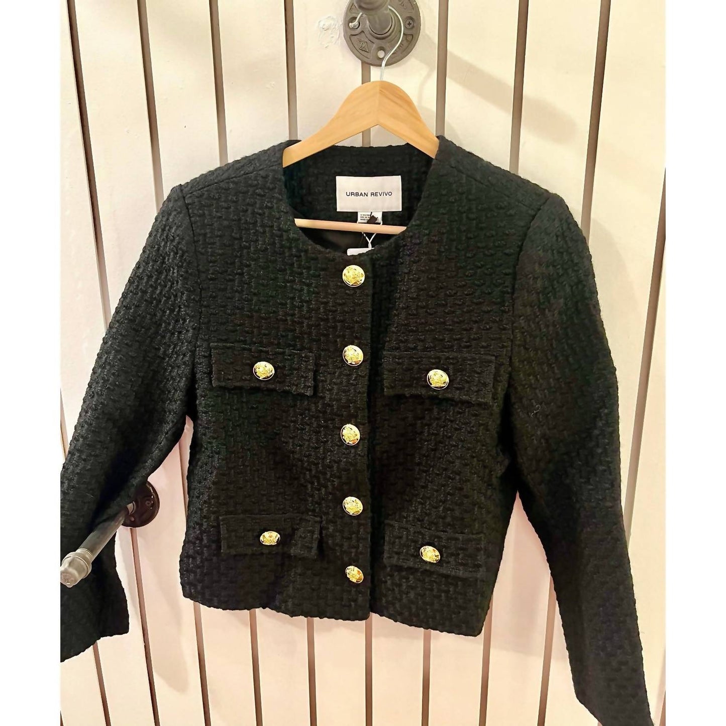 Long Sleeve Tweed Blazer