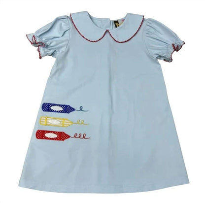 Girls School Days Applique Dress