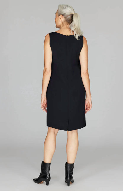 Lustrous Crepe High Neck Sheath