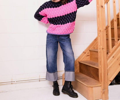 Marissa Stripe Bubble Stitch Sweater