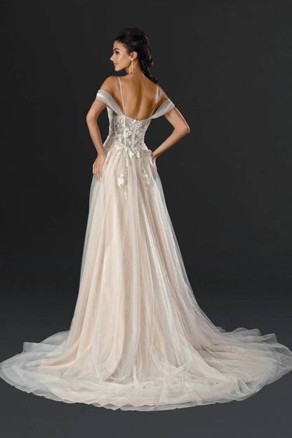 A-line Off-shoulder Wedding Dress