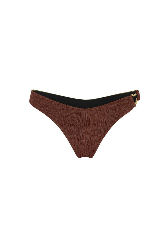Nelblu - Women's Ondas Crinkle Cheeky Bikini Bottom - Rack Hunt -