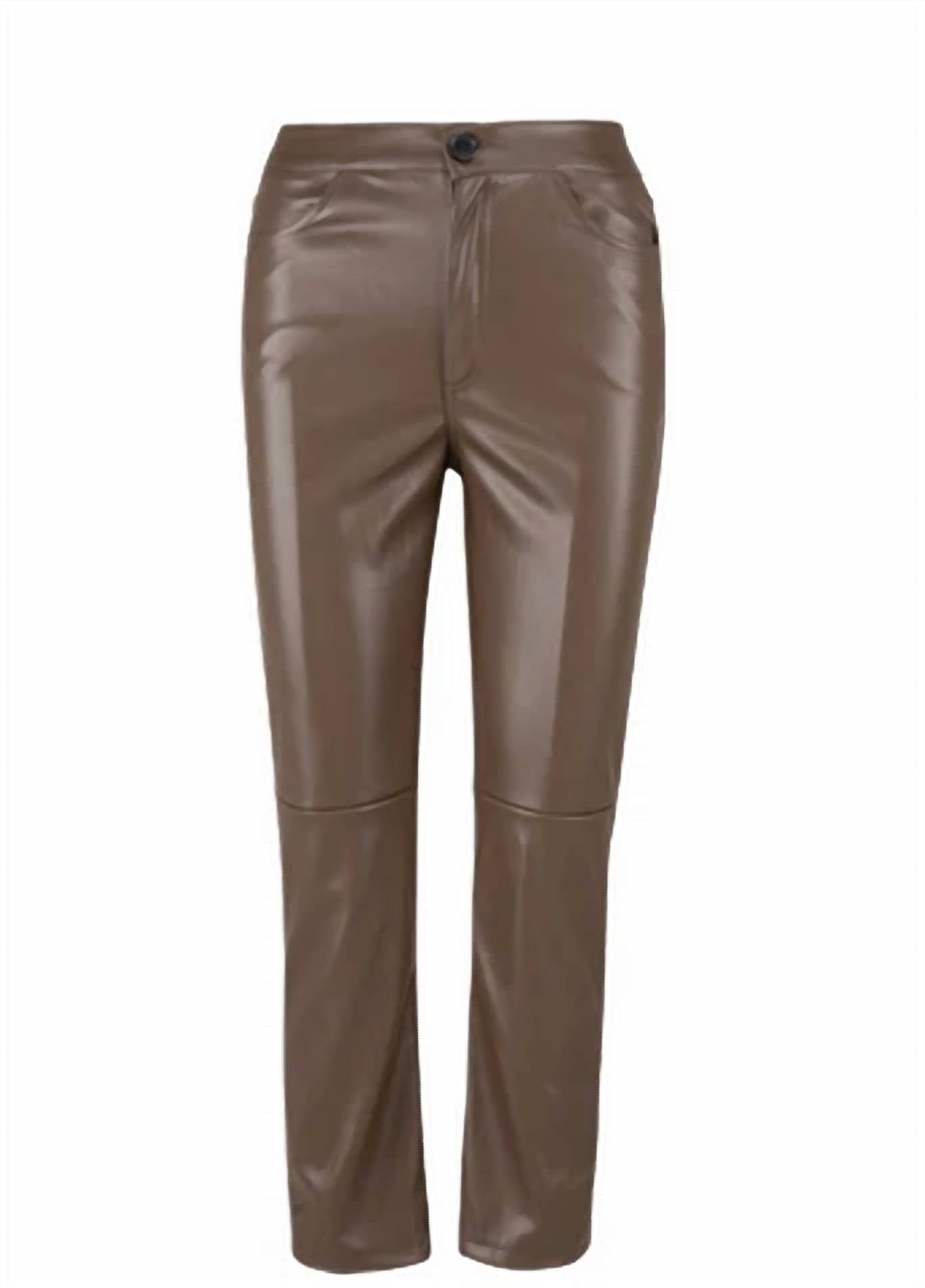 Duet Peg Straight Leg Faux Leather Pant