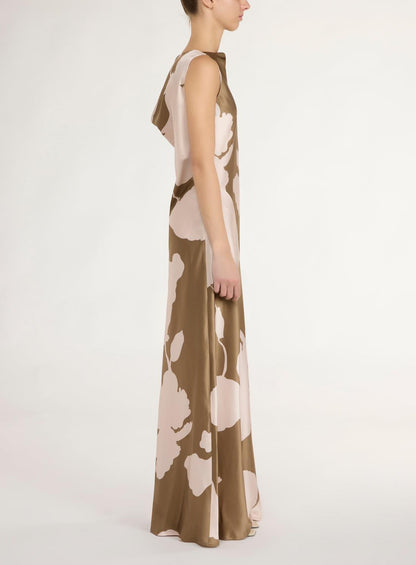 Mara Printed Silk Maxi Dress