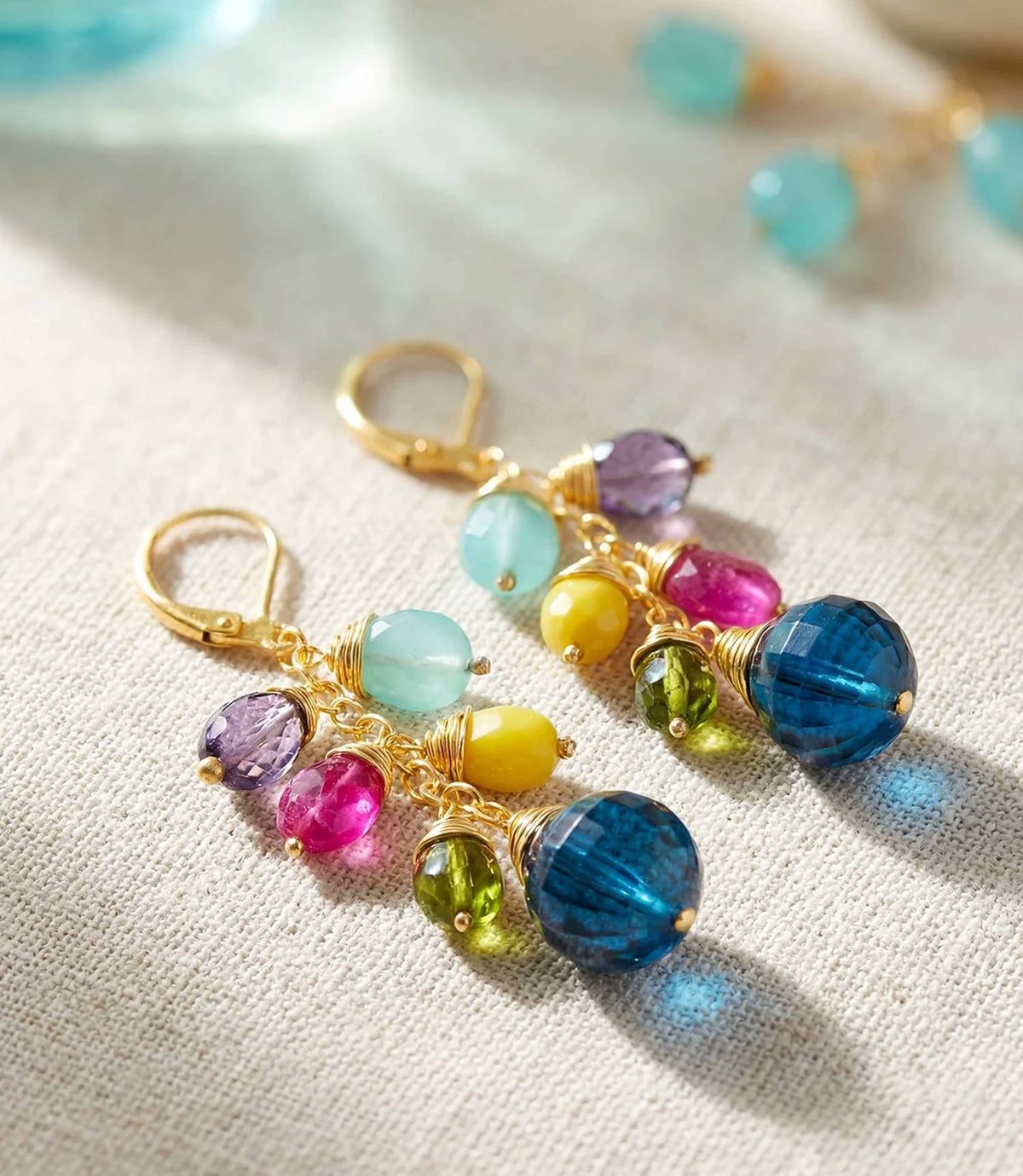 Women's Gemstone Dangle Earrings