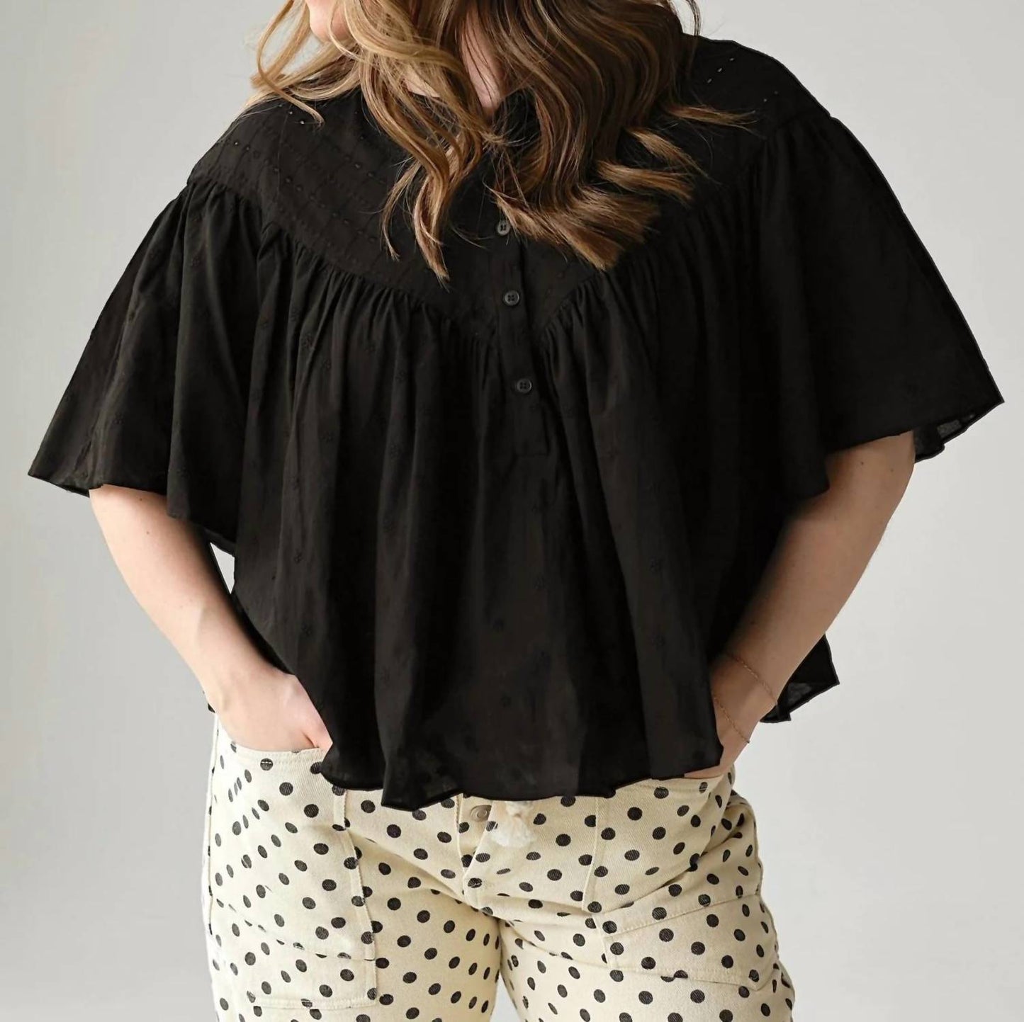 Vittoria Embroidered Cotton Blouse
