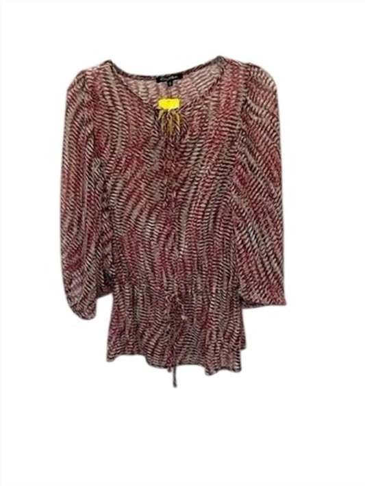 Women Mosaic Scarf Blouse