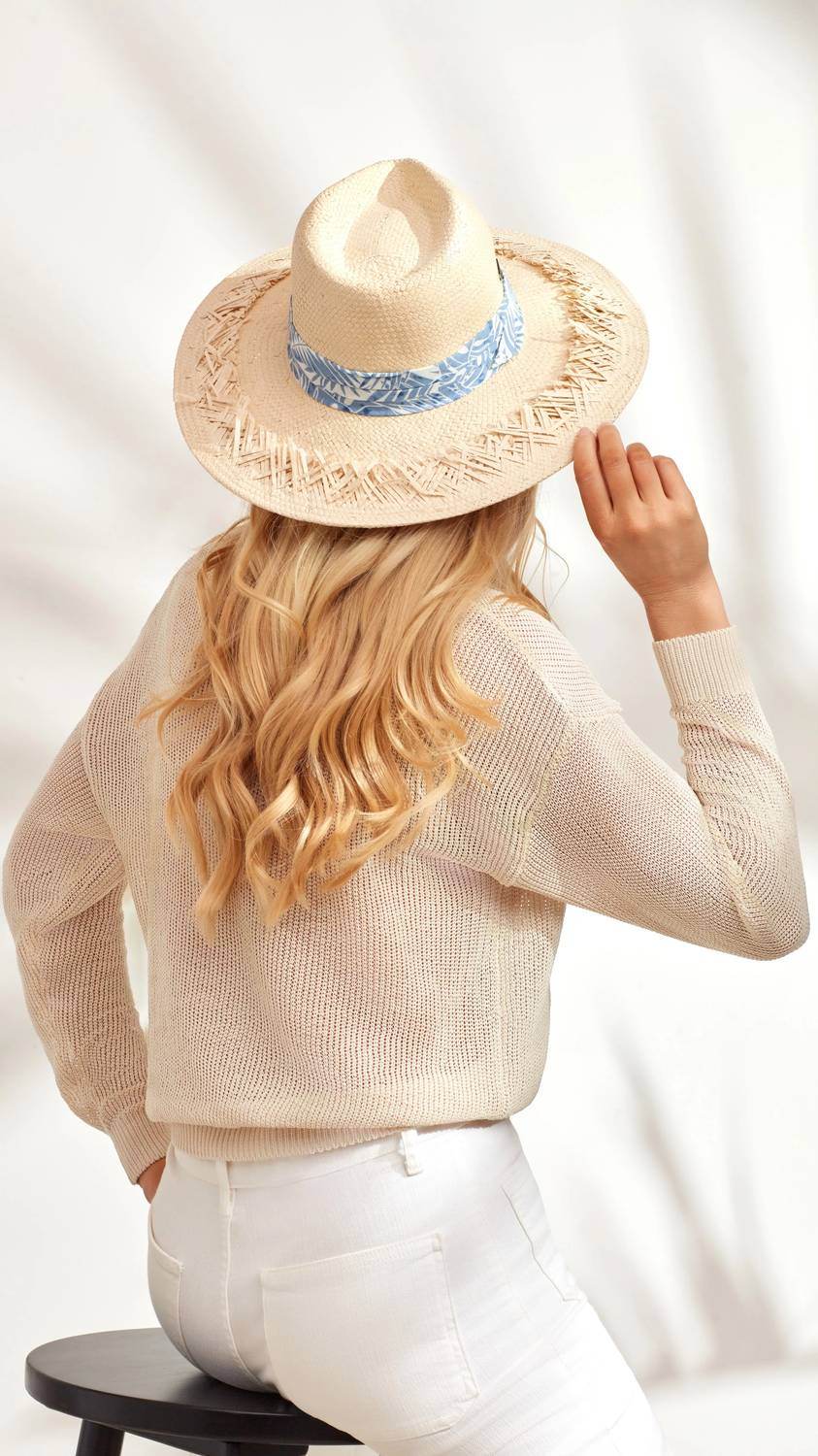 Caribbean Joe - Printed fringe safari hat - Rack Hunt