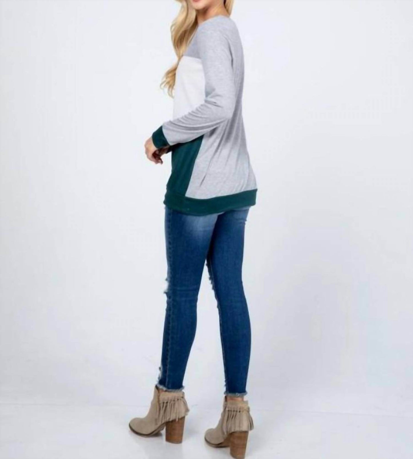 Acting Pro - Plus Christmas Reindeer Sequin Long Sleeve Top - Rack Hunt