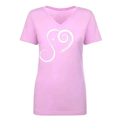 Women's Elephant Spirit Cotton Blend V-Neck Short Sleeve T-Shirt