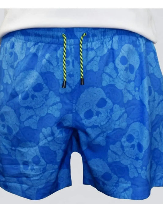 Buoy & Boat - Men's Paisley Skull Swim Trunks - Rack Hunt