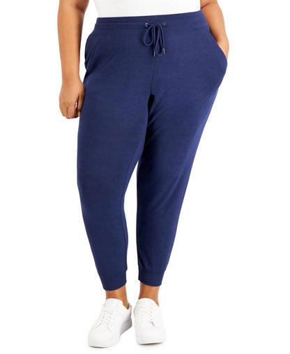 Women's Drawstring Knit Joggers - Plus