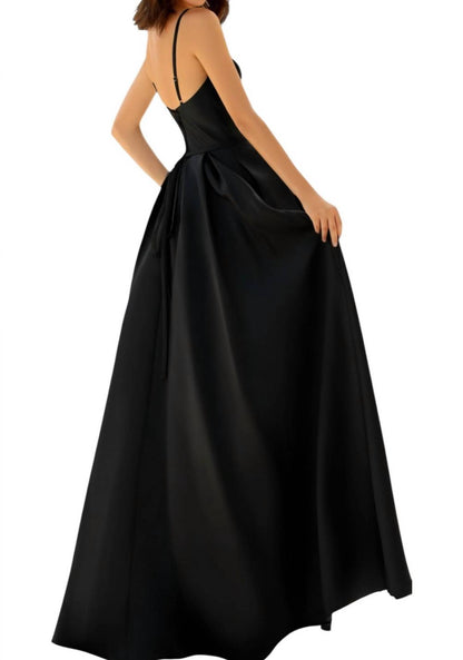 V-neck Fit And Flare Maxi Dress