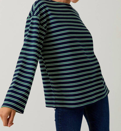 Stripe Boatneck Top