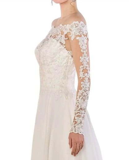 Essence of Australia - Off-the-Shoulder Wedding Dress - Rack Hunt