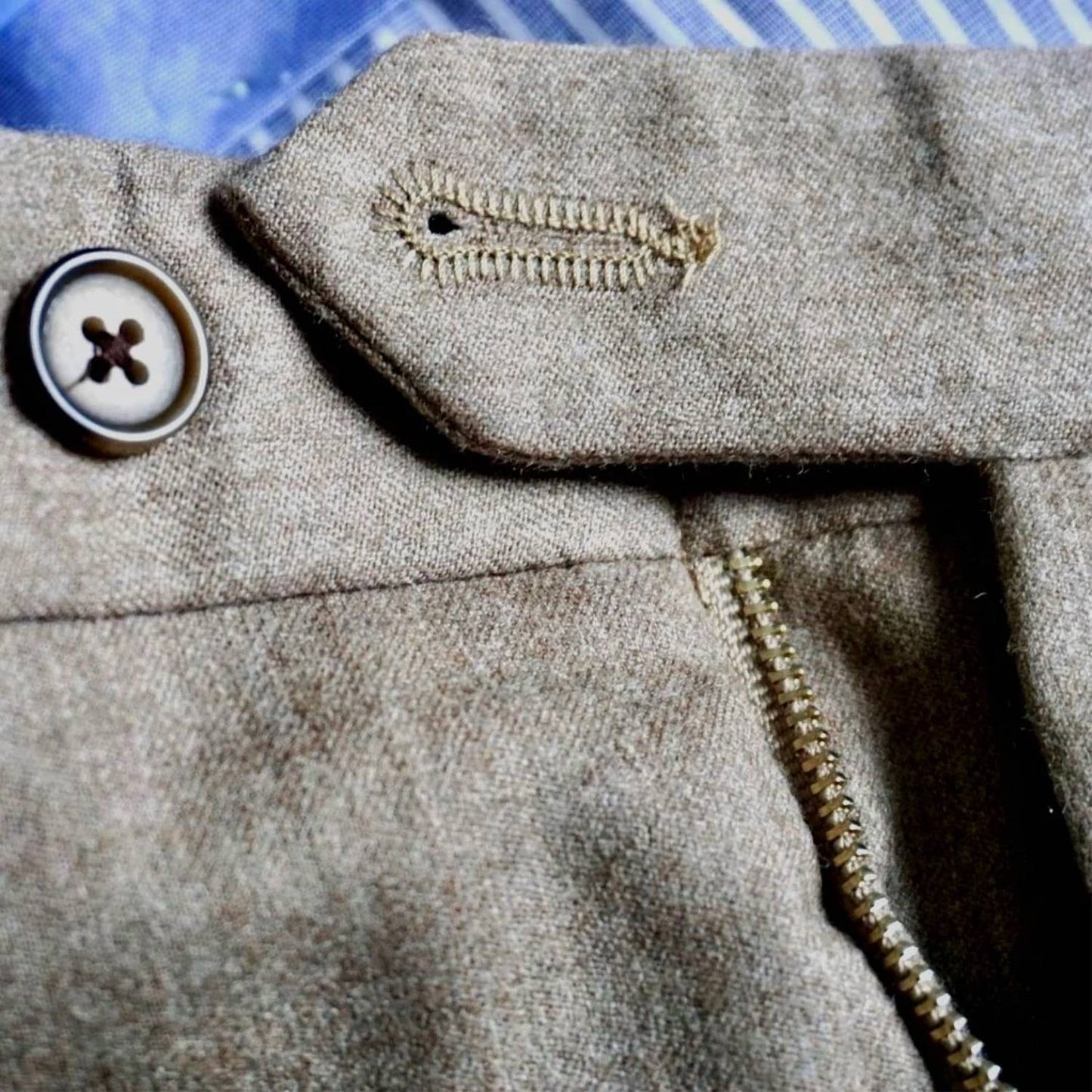 Super 100s Worsted Wool Flannel Trouser