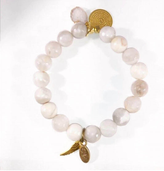 OMI - Women's She Is Faith Druzy And Our Father Charm Bracelet - Rack Hunt -