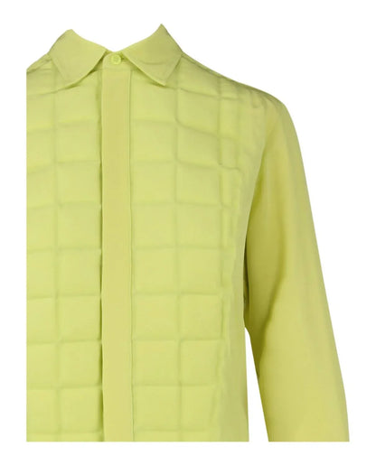 Bottega Veneta - Women's Quilted Plastron Detailed Tuxedo Shirt - Rack Hunt